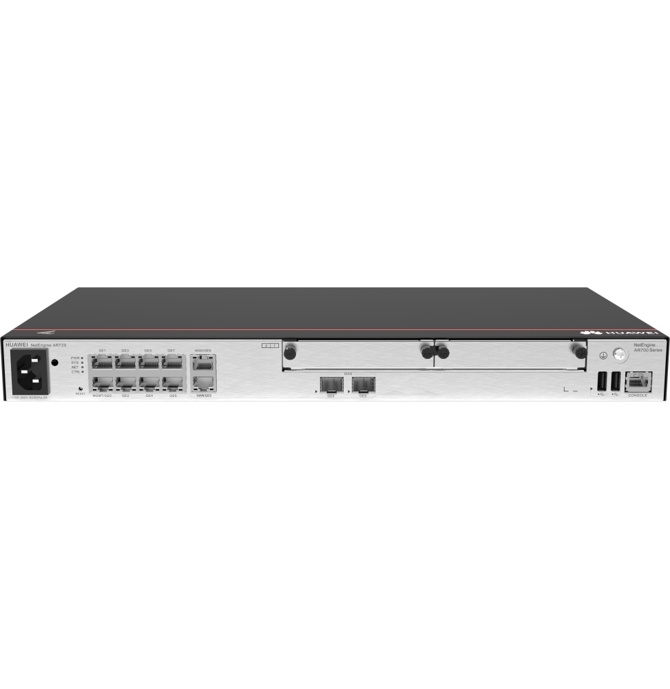 Routeur NetEngine AR700 WAN combiné 2*GE 8*GE LAN 2*USB 2.0 2*SIC 02354GBG-001