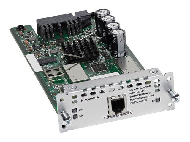 Cisco VDSL2 / ADSL2 + à 1 port sur POTS avec Annexe M - Modem ADSL - Module d'interface réseau (NIM)