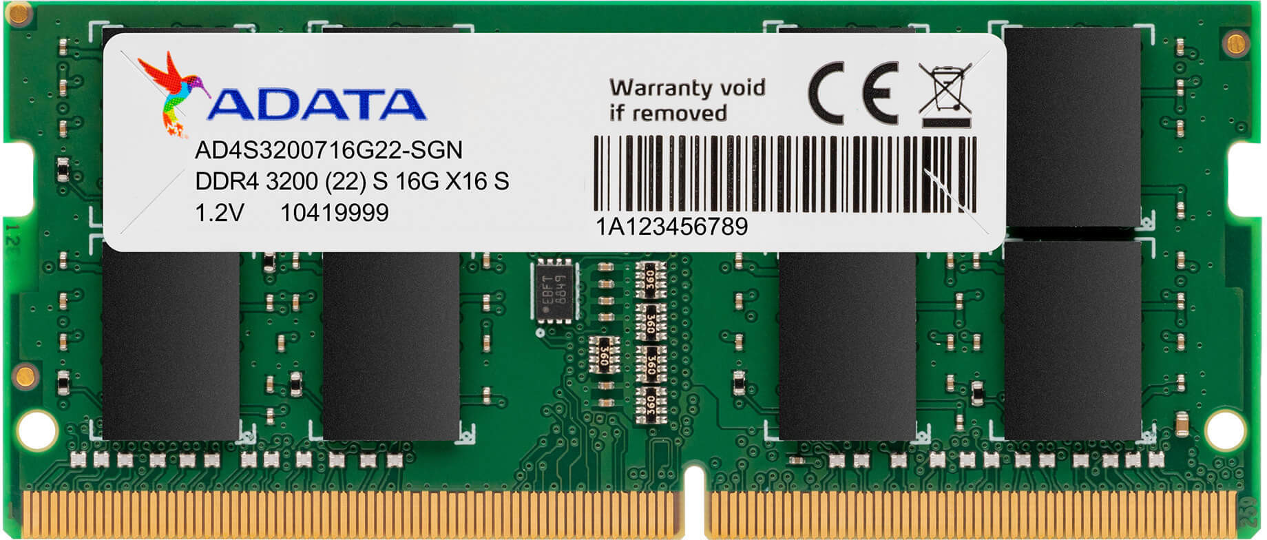 Barrette Mémoire Lap DDR4-3200 SO-DIMM 16GB AD4S320016G22-RGN