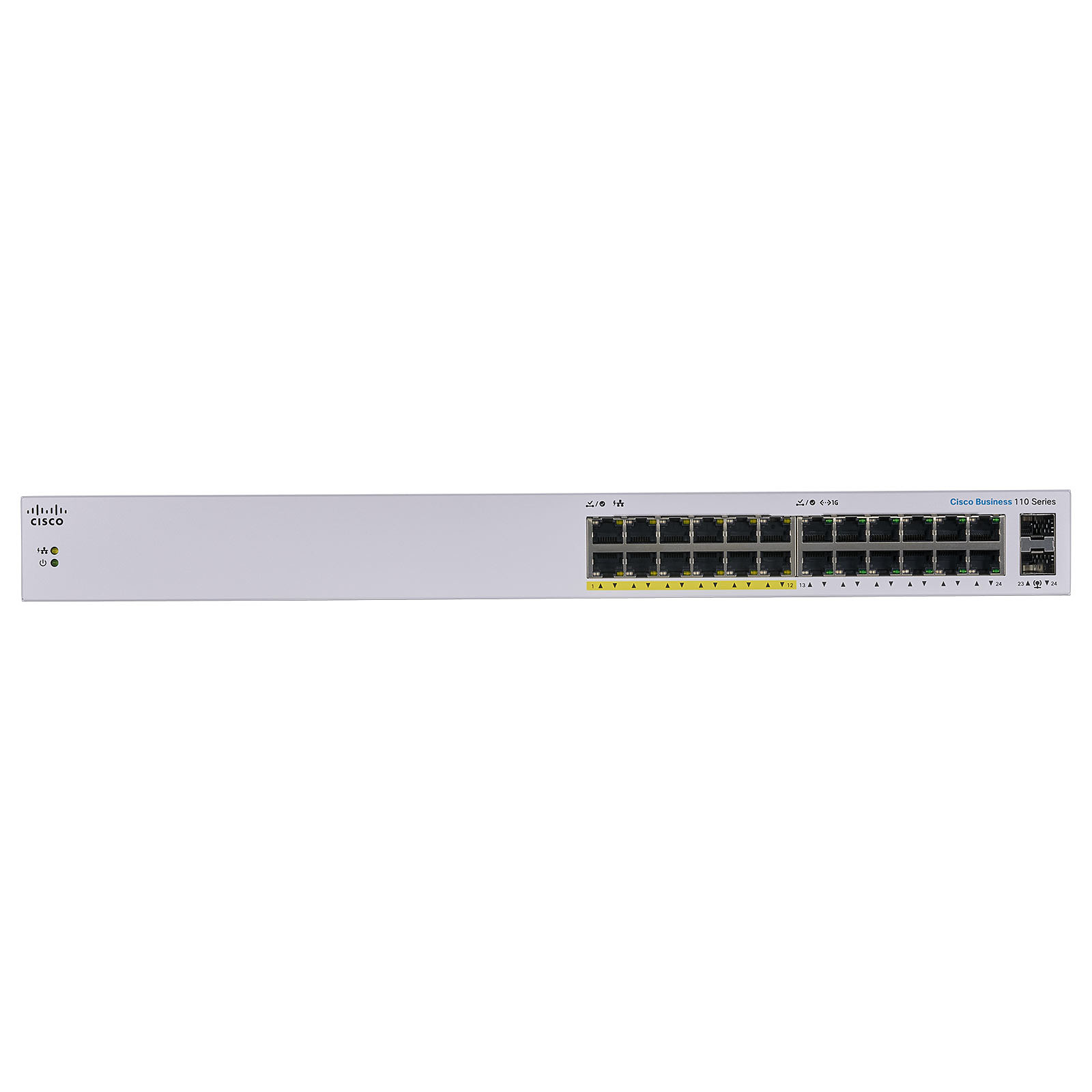 CBS110 GE 24 Ports Non Géré PoE Partiel, 2x1G SFP Partagé CBS110-24PP-EU