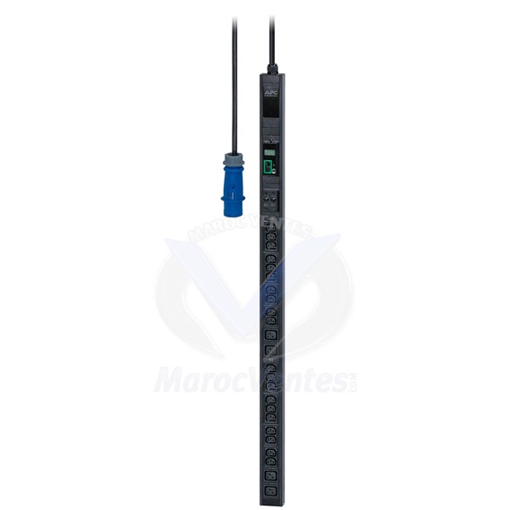 PDU Easy APC avec Compteur Zéro U 32 A 230 V (20)C13 et (4)C19 ? IEC309 12 M EPDU1132M