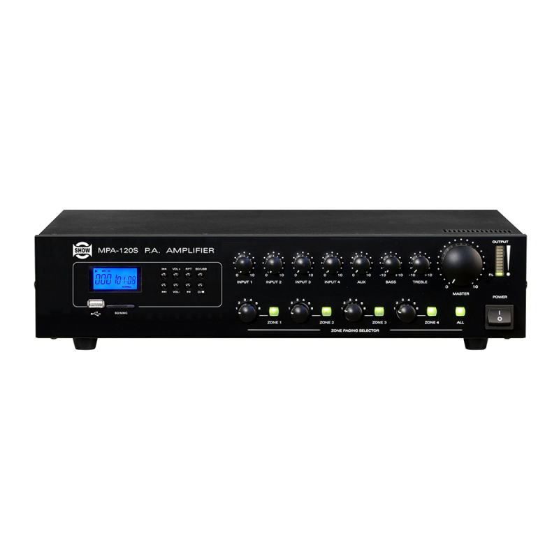 Amplificateur Show MPA-120S 4 Zones USB SD 170W MPA-120S