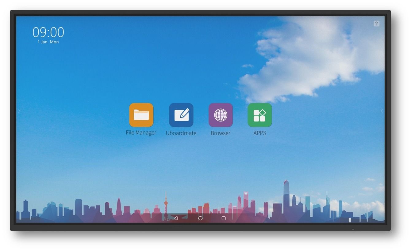 Écran Interactif TACTEASY 86" Android 11 - 3840 × 2160 - 20 points de contact + 8 microphones et camera intégré TA-86-C