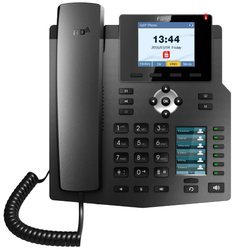 Telephone IP de Bureau Entreprise Ecran LCD avec une Clé Intelligente DSS X4SG