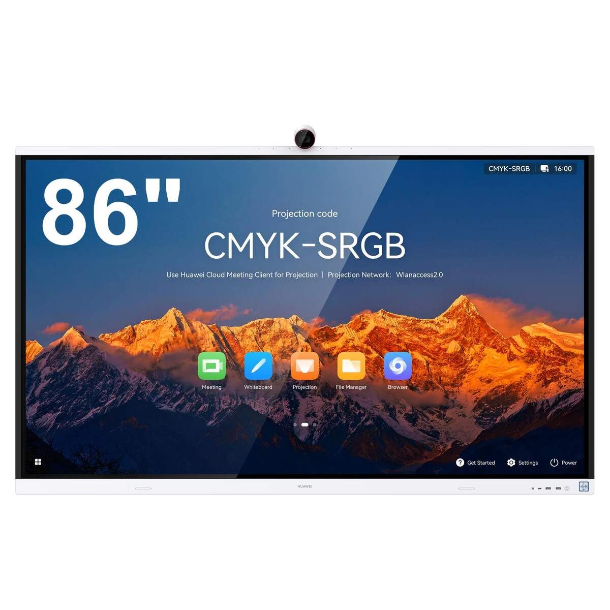 Tableau Blanc Interactif IdeaHub S2 86 pouces (218 cm) UHD 4K Caméra Microphones et Haut-parleurs Intégrés 55150652