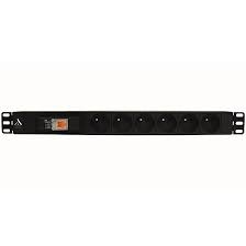 Reglette Alm 19" 1U 6P 2P+T Avec Interrupteur Lande ACLNPRZUPSU6P-SC