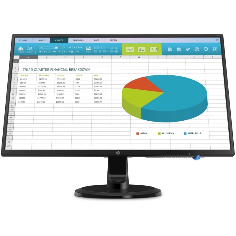 Écran 23,8" Full HD 246v VGA HDMI DVI-D 5QG35AS