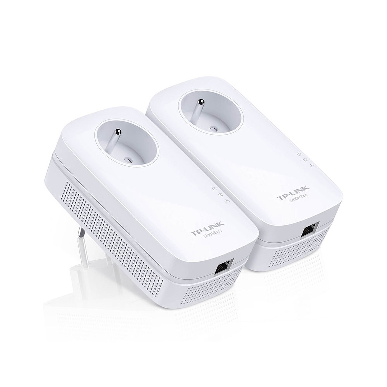 Pack de 2 adaptateurs CPL 1300 Mbps 1 port Gigabit LAN avec prise intégrée TL-PA8015P KIT